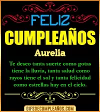 GIF Frases de Cumpleaños Aurelia